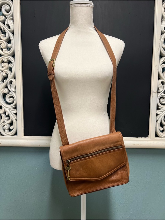 Fossil Handbags - Fossil Brown Leather Shoulder crossbody bag